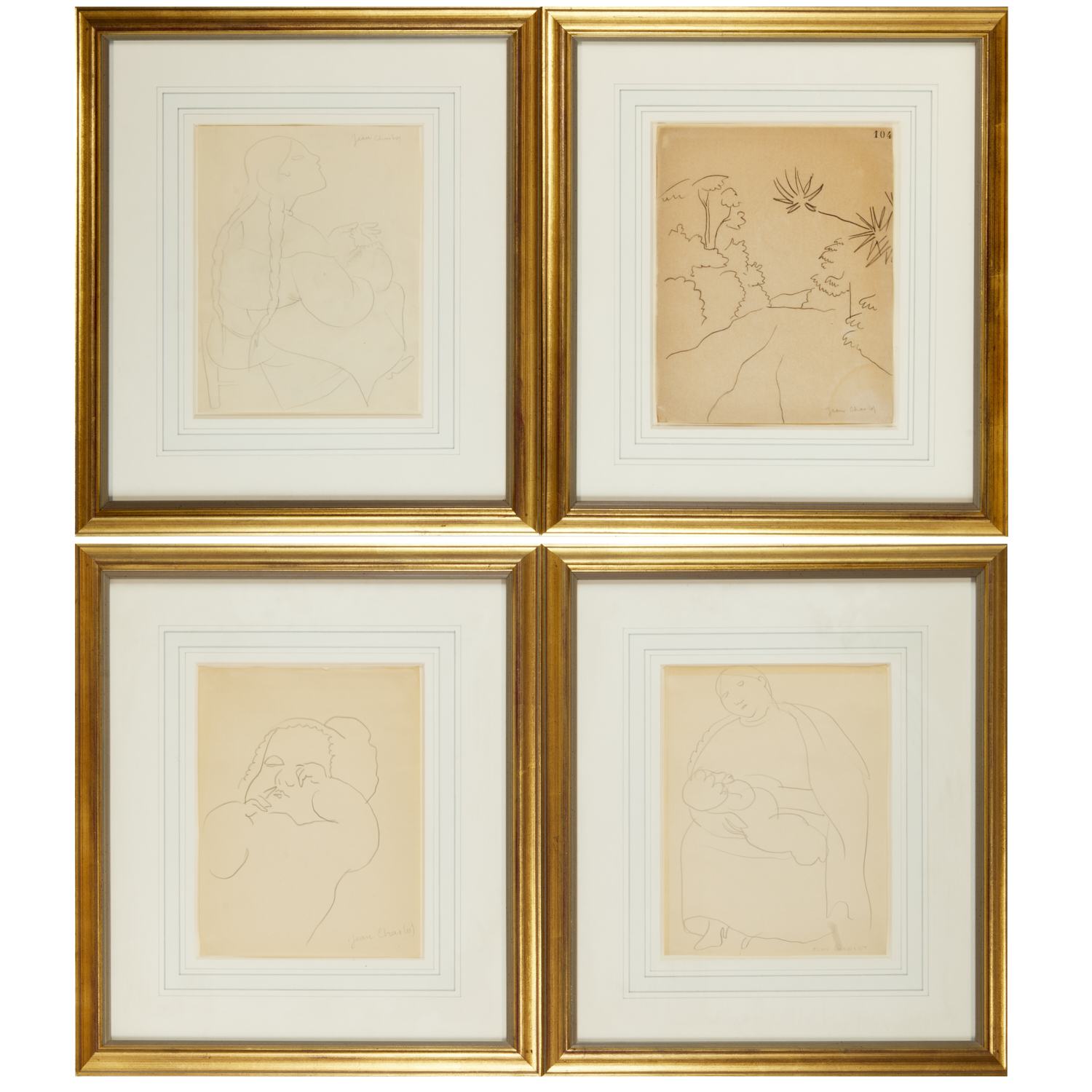 JEAN CHARLOT, (4) DRAWINGS Louis