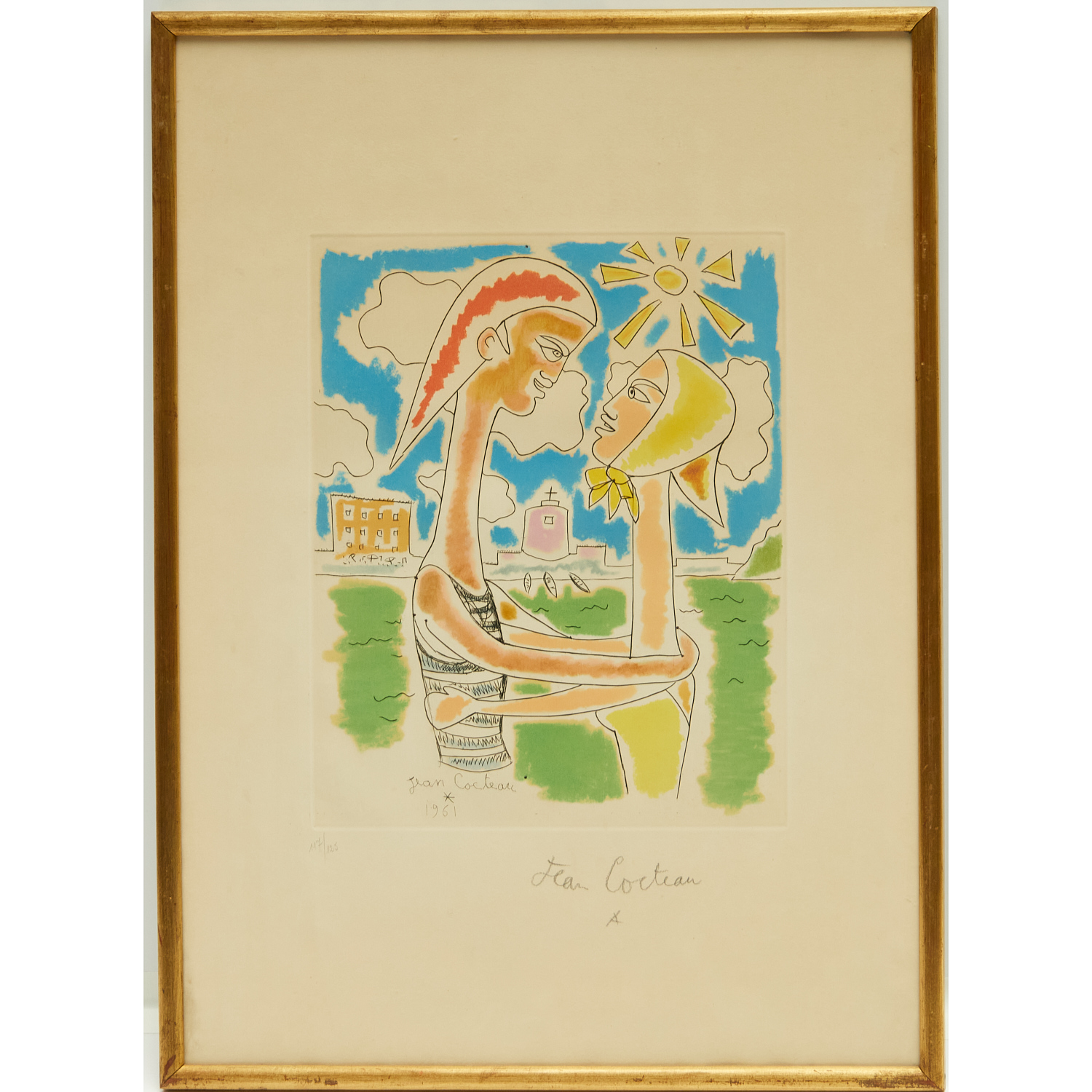 JEAN COCTEAU, AQUATINT, 1961 Jean