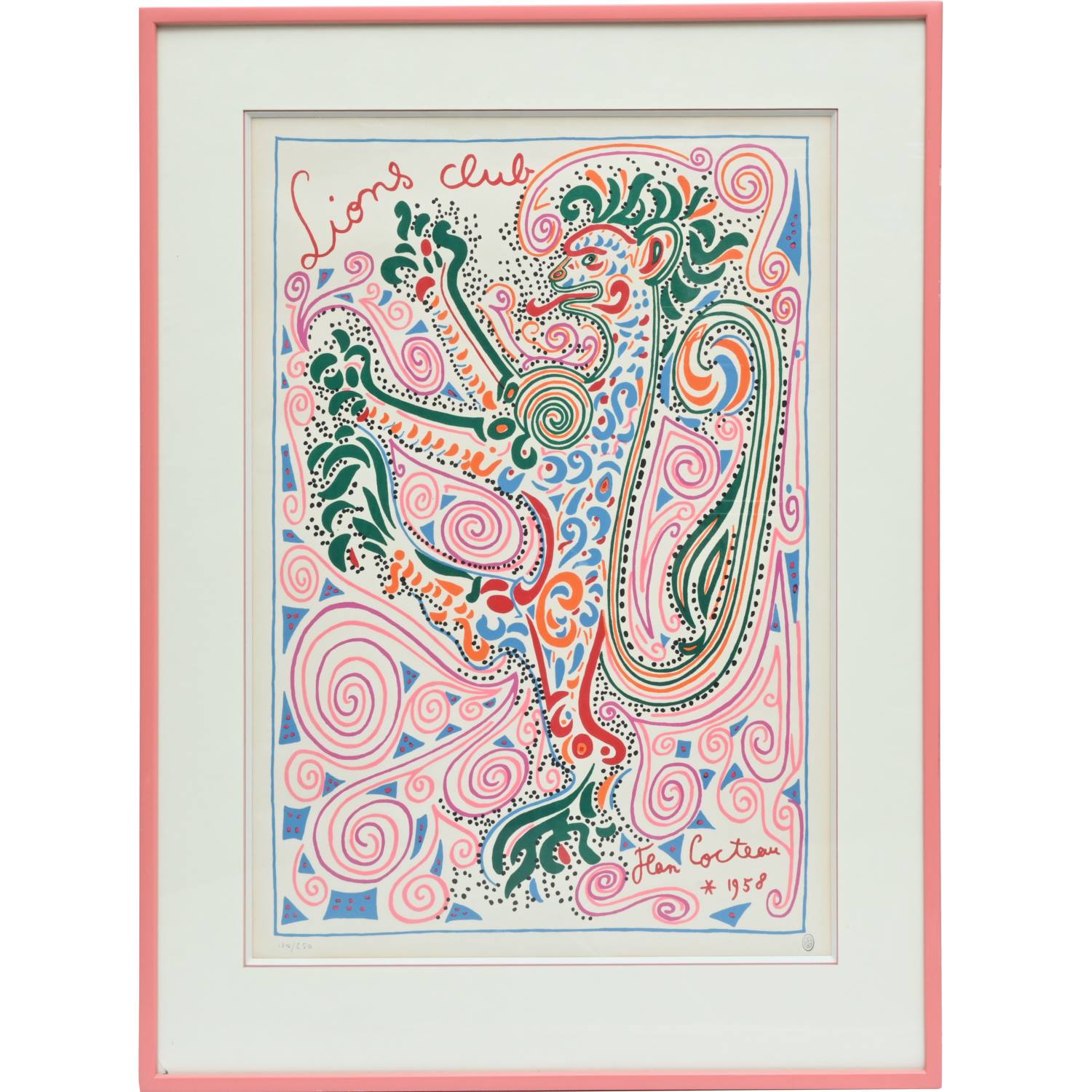 JEAN COCTEAU, "LION'S CLUB"