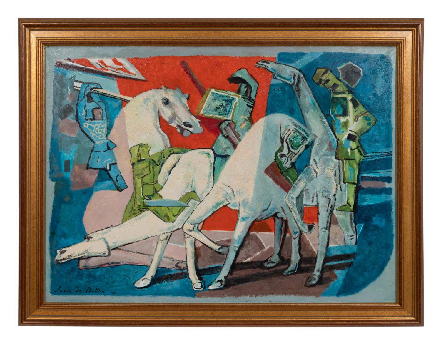JEAN DE BOTTON, HORSEMEN, O/C -