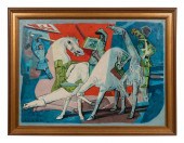 JEAN DE BOTTON, HORSEMEN, O/C