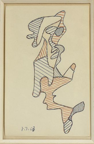 JEAN DUBUFFET BLUE AND RED