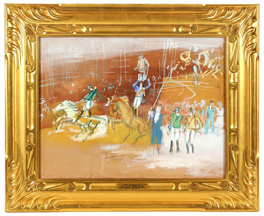 JEAN DUFY 'LE CIRQUE' GOUACHEJean