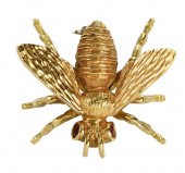 JEAN ETE 18KT. BEE BROOCHtwo r