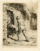 Jean-Francois Millet etching (