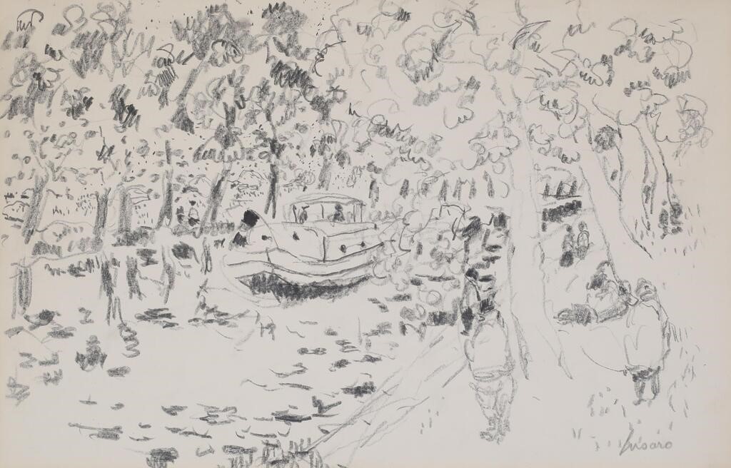JEAN FUSARO PENCIL DRAWING CANAL