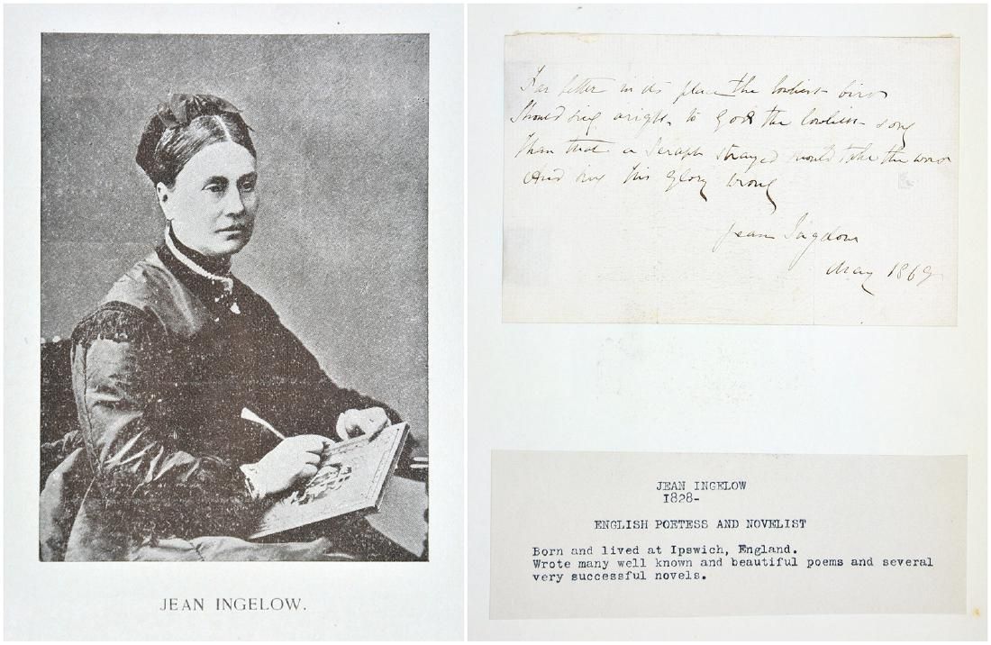 JEAN INGELOW HANDWRITTEN POEM