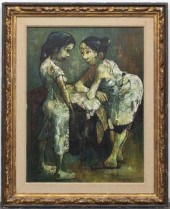 JEAN JANSEM "TWO FIGURES" OIL