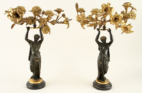 JEAN JULES SALMSON PAIR BRONZE