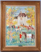 JEAN LAREUSE, O/C HUNT SCENE(F