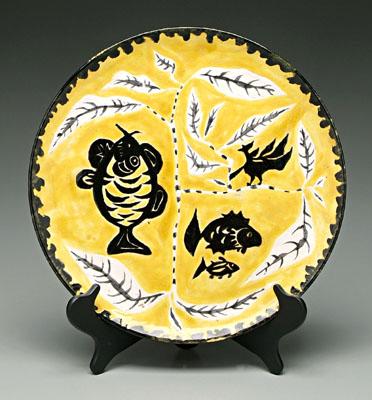 Jean Lurcat ceramic charger, panels
