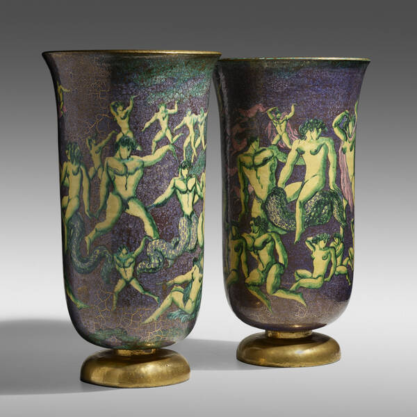 Jean Mayodon. Monumental vases, set