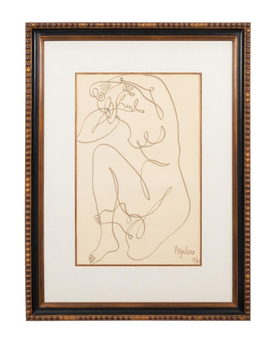JEAN NEGULESCO, ABSTRACT NUDE INK