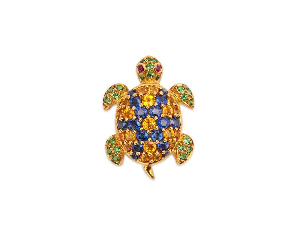 JEAN VITAU 14K GOLD AND GEMSET