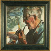 JEANETTE LE GRUE OIL ON CANVAS