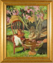 JEANETTE LE GRUE OIL ON CANVAS