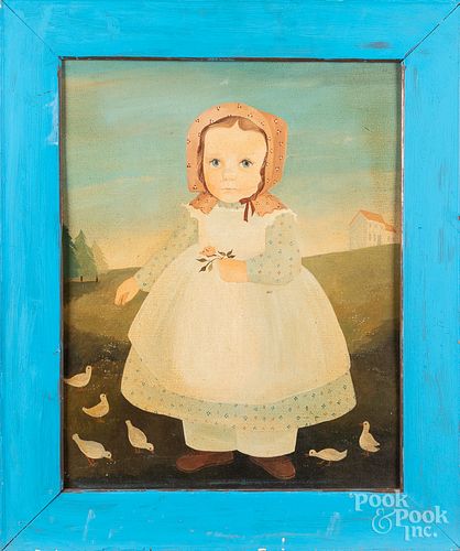 JEANNE DAVIES OIL ON BOARD PORTRAIT