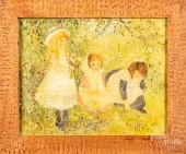 JEANNE DAVIES OIL ON CANVAS OF