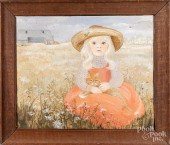 JEANNE DAVIES OIL ON CANVAS OF