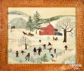 JEANNE DAVIES TWO OIL ON CANVA
