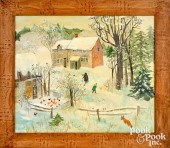 JEANNE DAVIES TWO OIL ON CANVA