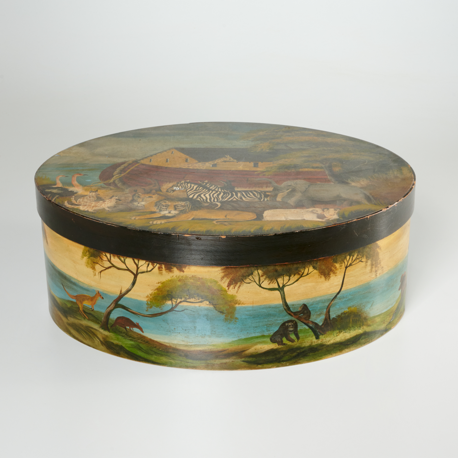 JEANNE MARSTON, PAINTED SHAKER BOX,