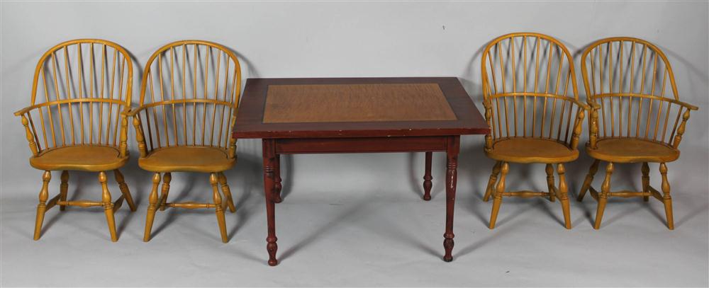 JEFF ROLAND PAINTED TAVERN TABLE