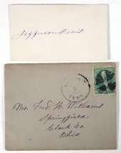 JEFFERSON DAVIS AUTOGRAPHCard