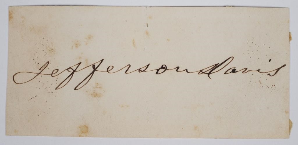 JEFFERSON DAVIS CUT SIGNATURE