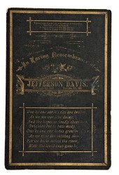 Jefferson Davis Memorial Card