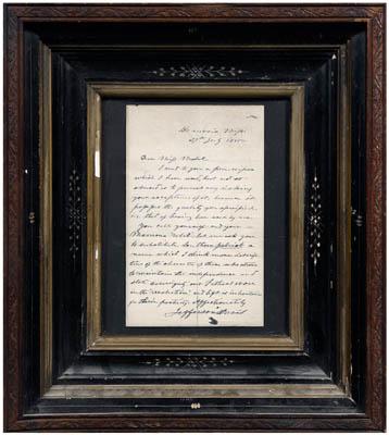 Jefferson Davis signed letter,