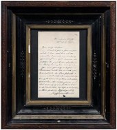 Jefferson Davis signed letter,