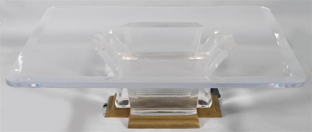 JEFFREY BIGELOW LUCITE AND BRASS