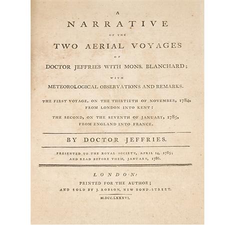 JEFFRIES, JOHN, M.D. A Narrative of