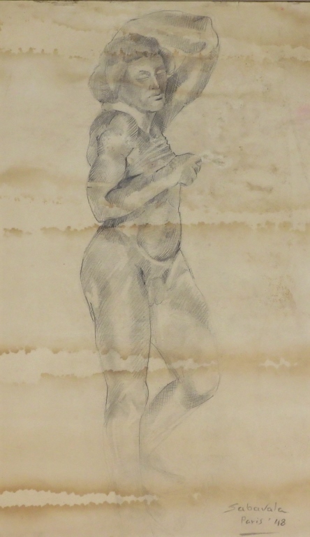 JEHANGIR SABAVALA NUDE FIGURE STUDY