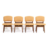 JENS RISOM, SET OF FOUR UPHOLS