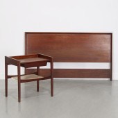 JENS RISOM, TEAK QUEEN HEADBOA