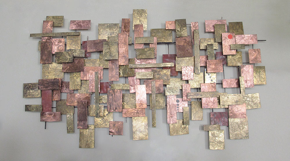 JERE MIXED METAL WALL ART: signed