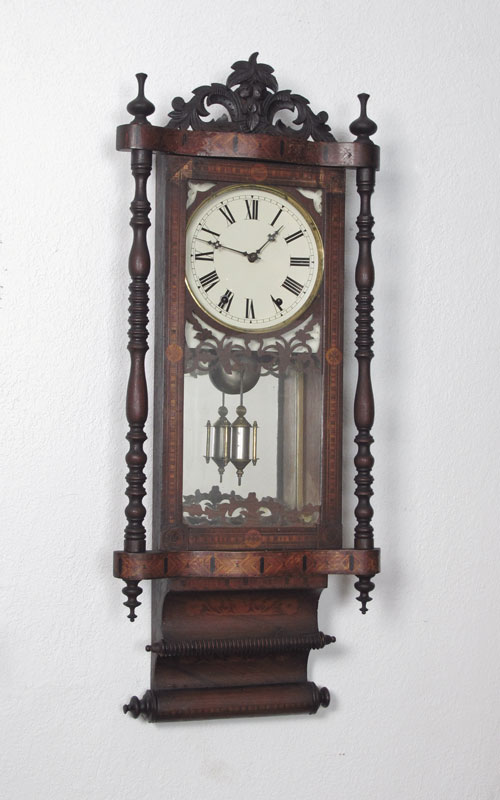 JEROME & CO. INLAID WALL CLOCK:
