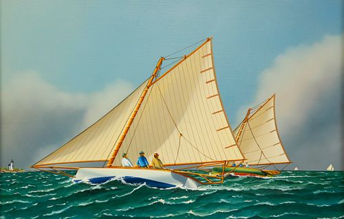JEROME HOWES OIL ON BOARD "SKIP