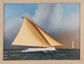 JEROME HOWES OIL ON CANVAS "AT