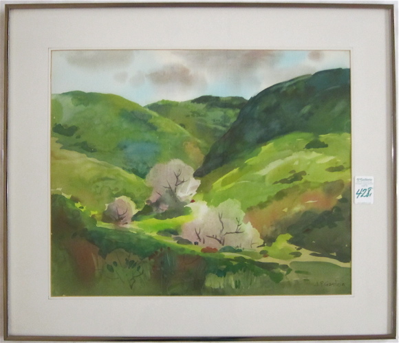 JEROME P. GASTON WATERCOLOR on