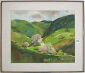 JEROME P. GASTON WATERCOLOR on
