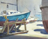 JEROME P. GASTON WATERCOLOR on