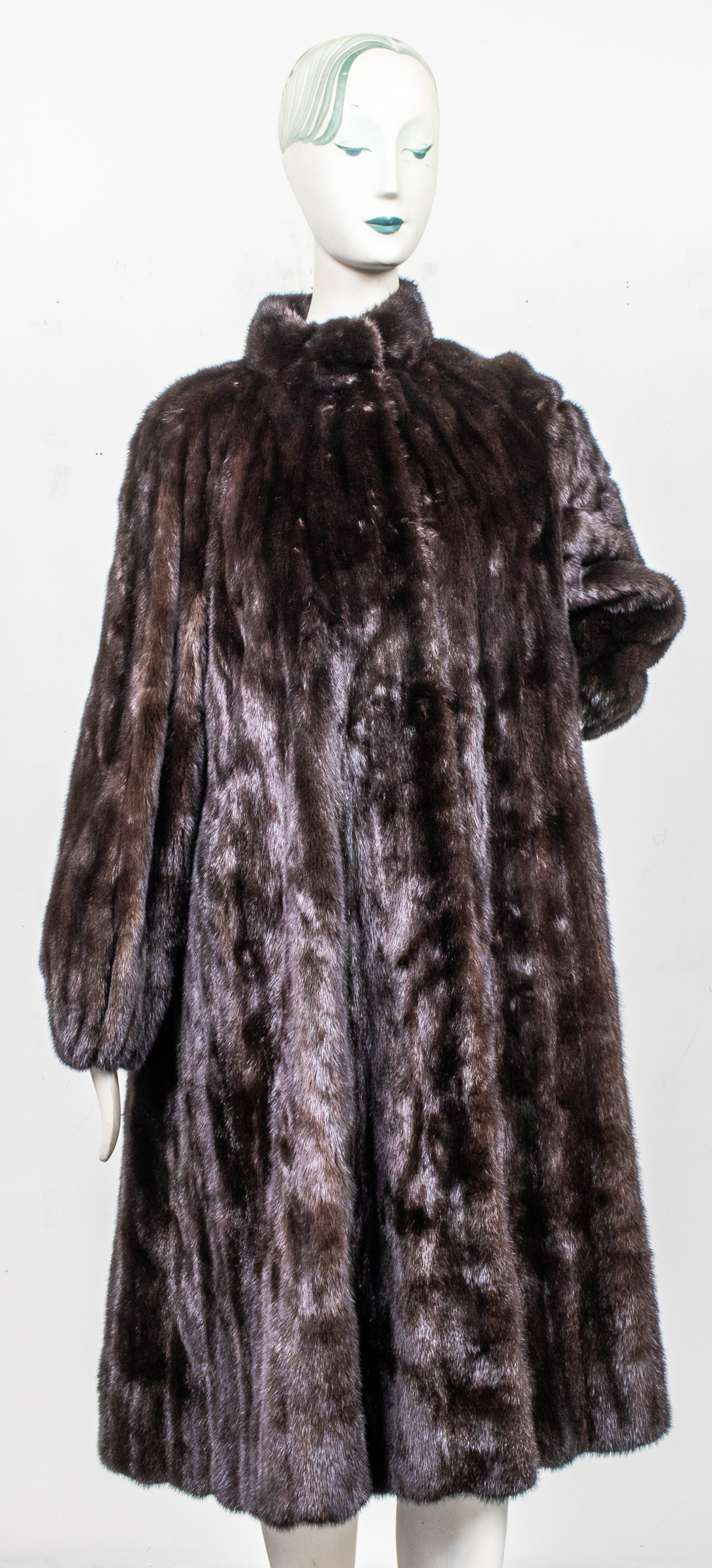 JERRY SORBARA BROWN MINK FUR COAT