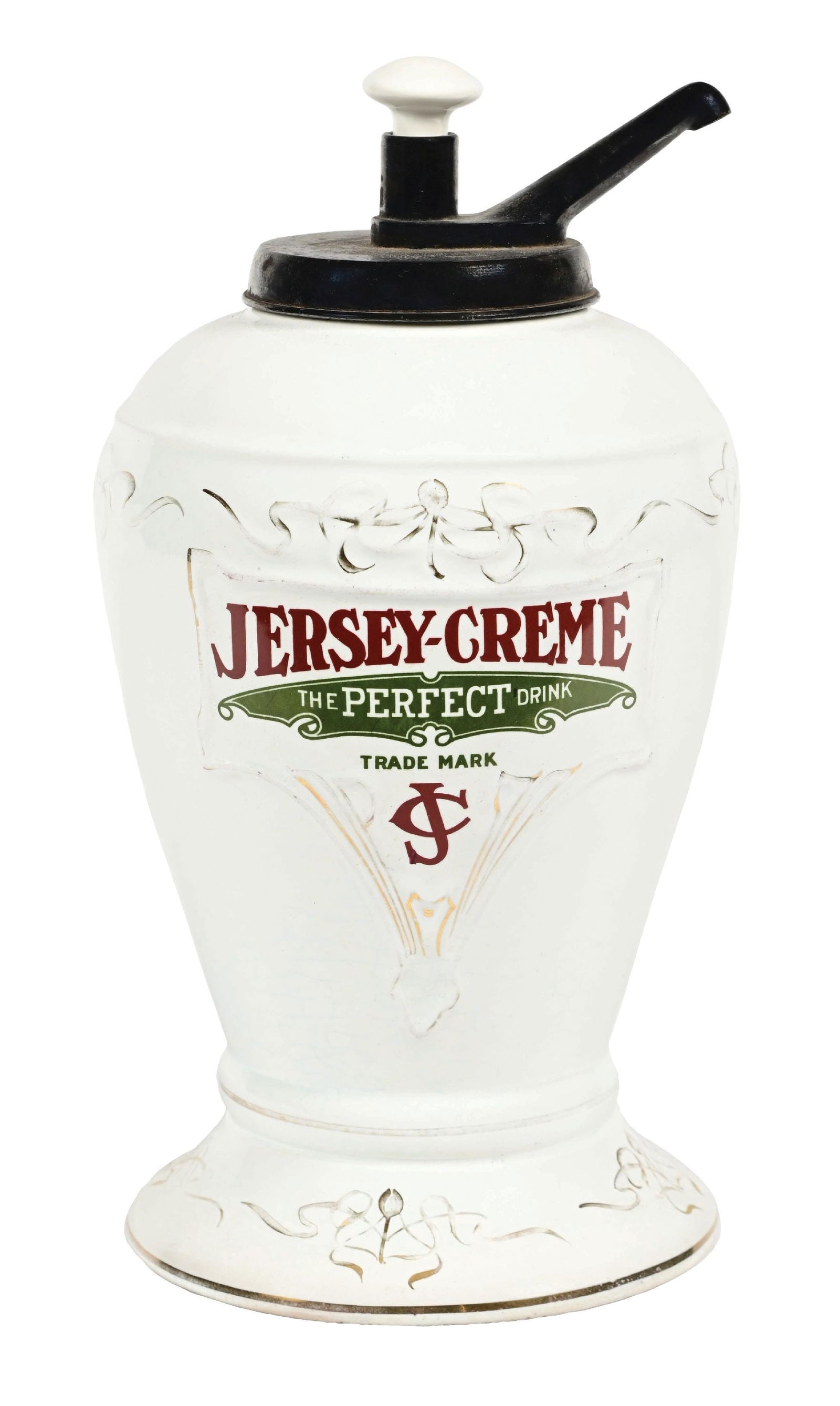 JERSEY-CREME SYRUP DISPENSER.A nice