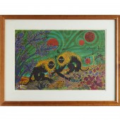 JESSE ALLEN, COLOR LITHOGRAPH,