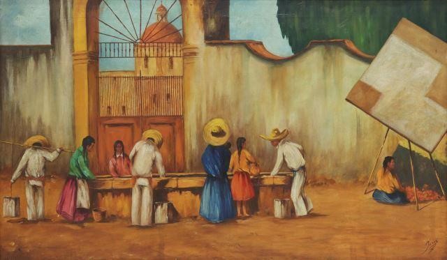 JESUS VICTOR MEXICAN STREET SCENE