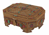 JEWEL-ENCRUSTED FILIGREE TABLE