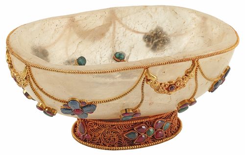 JEWEL-ENCRUSTED GILT FILIGREE &AMP;